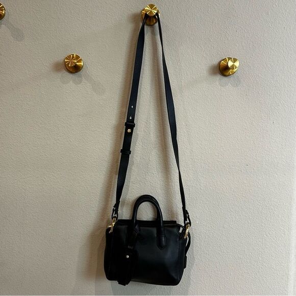 J. Crew Handbags - J. Crew Black Leather Harper Mini Satchel Crossbody